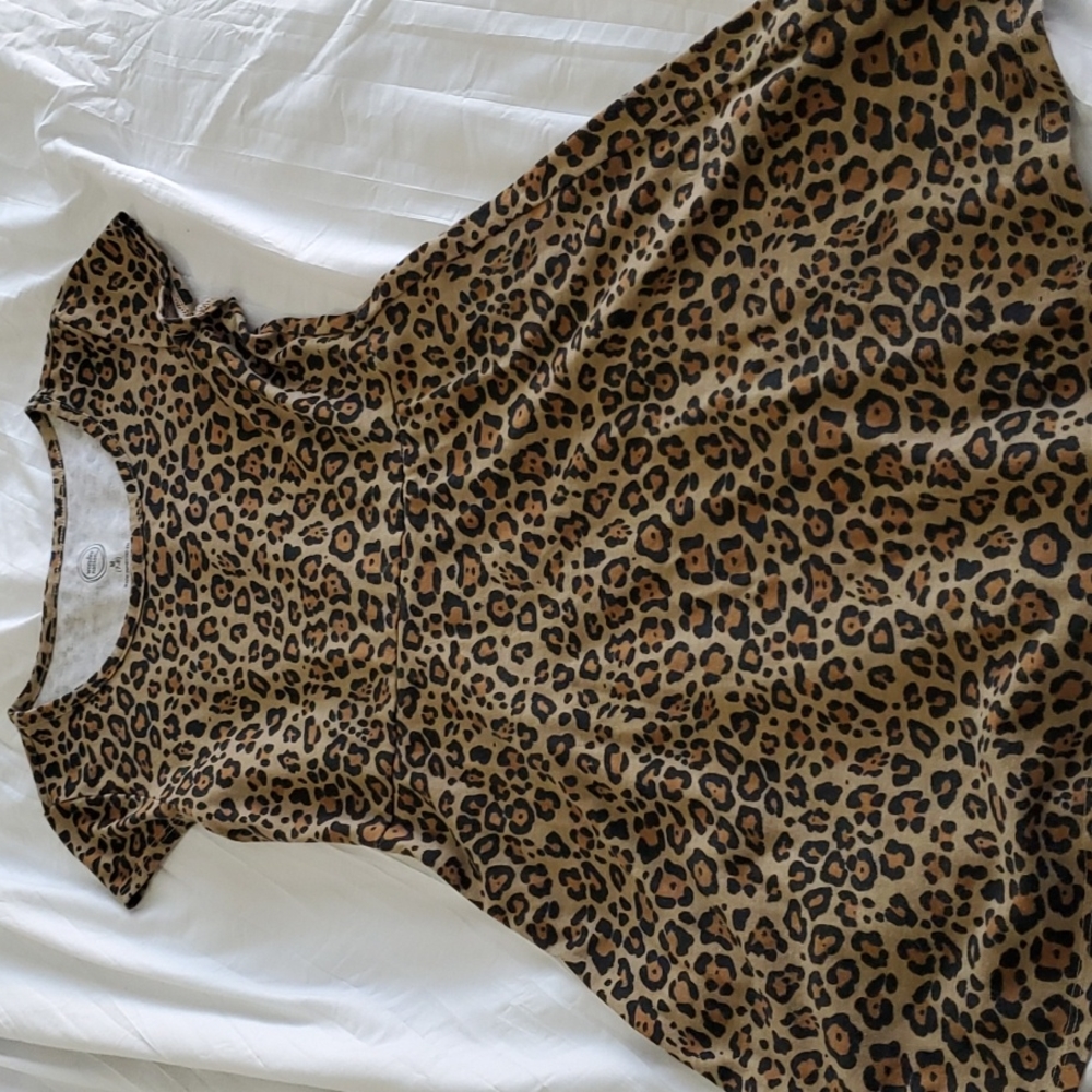 Girls cheetah print skater dress